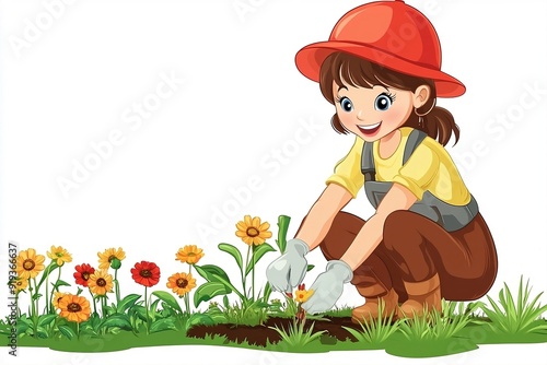 Working in the garden