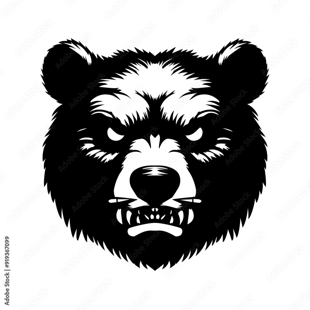 Aggressive Polar Bear Roar Vector Art Aggressive Polar Bear Roar Vector Art