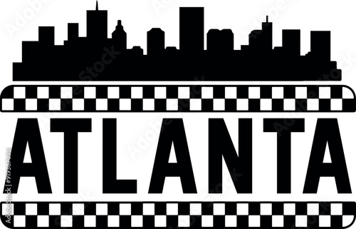 Atlanta Georgia Skyline Vector