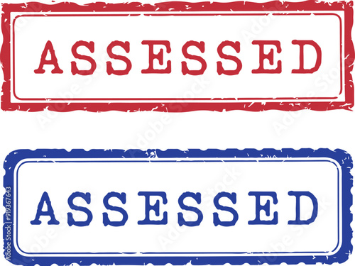 Assessed Stamp Vector Set