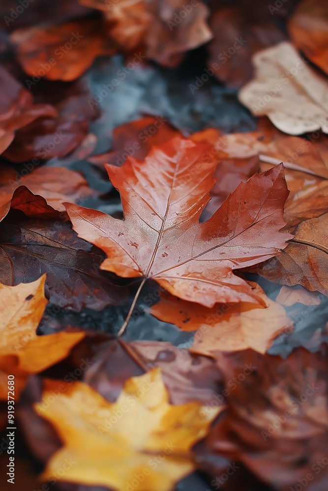 A close-up view of autumn leaves on the ground ranging in colors from brown and red to yellow, symbolizing fall’s essence. A close-up view of autumn leaves on the ground ranging in colors from brown and red to yellow, symbolizing fall’s essence.