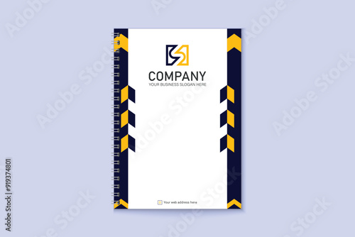 Notebook cover design with creative shape