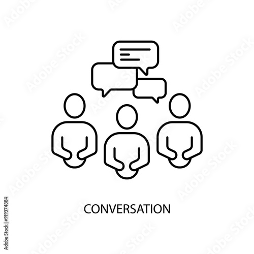 conversation concept line icon. Simple element illustration. conversation concept outline symbol design.