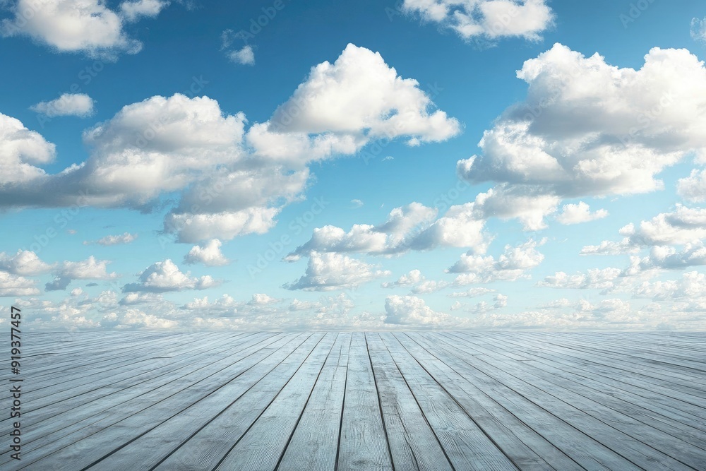 Nice Blue Sky with Floor Background with Beautiful Clouds Empty Landscape with generative ai Nice Blue Sky with Floor Background with Beautiful Clouds Empty Landscape with generative ai