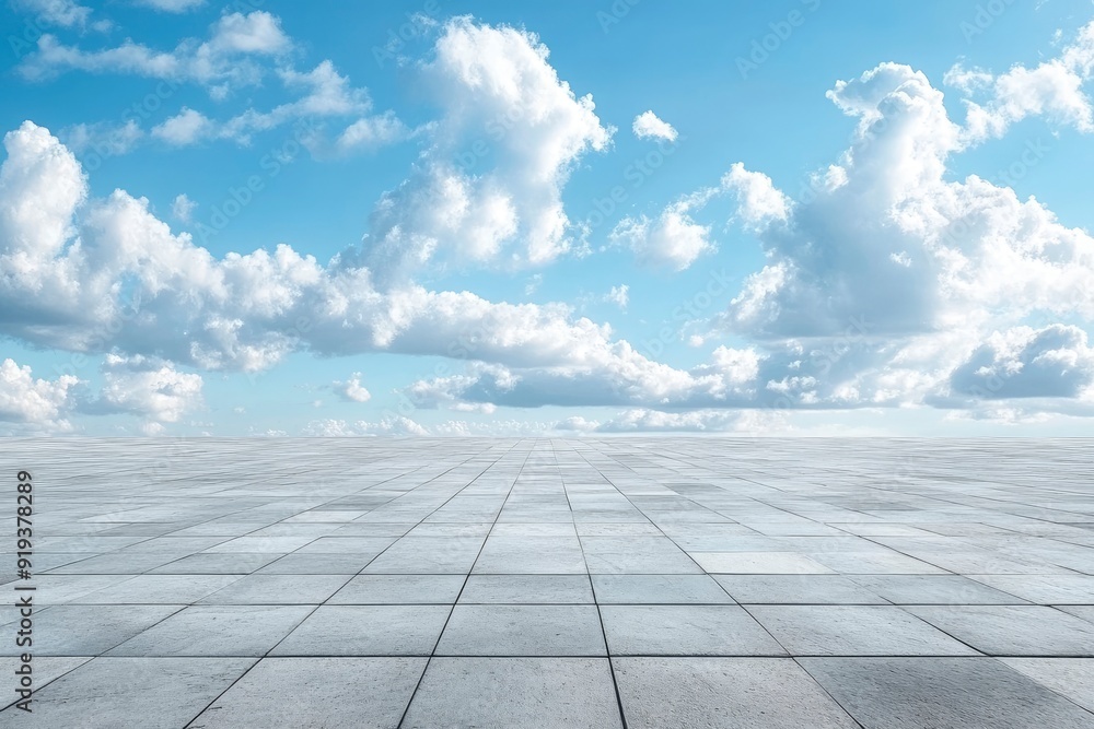 Nice Blue Sky with Floor Background with Beautiful Clouds Empty Landscape with generative ai Nice Blue Sky with Floor Background with Beautiful Clouds Empty Landscape with generative ai