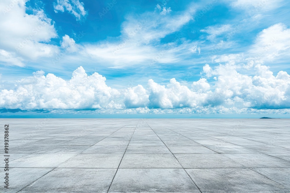 Nice Blue Sky with Floor Background with Beautiful Clouds Empty Landscape with generative ai Nice Blue Sky with Floor Background with Beautiful Clouds Empty Landscape with generative ai