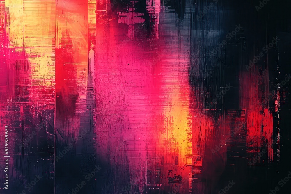 A stunning abstract artwork featuring vibrant hues of pink, orange, and black, creating an atmospheric and modern visual experience. A stunning abstract artwork featuring vibrant hues of pink, orange, and black, creating an atmospheric and modern visual experience.