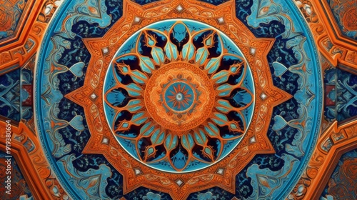 Wallpaper Mural Intricate Mosaic Ceiling with Geometric Patterns Torontodigital.ca