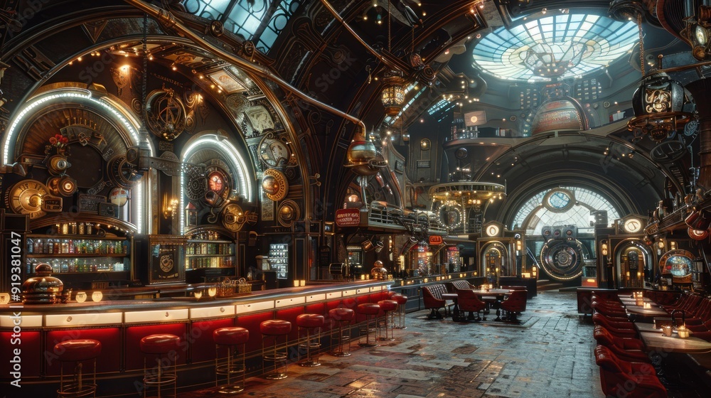 Steampunk Bar Interior Design Steampunk Bar Interior Design