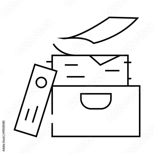 bureaucracy paper document line icon vector. bureaucracy paper document sign. isolated contour symbol black illustration