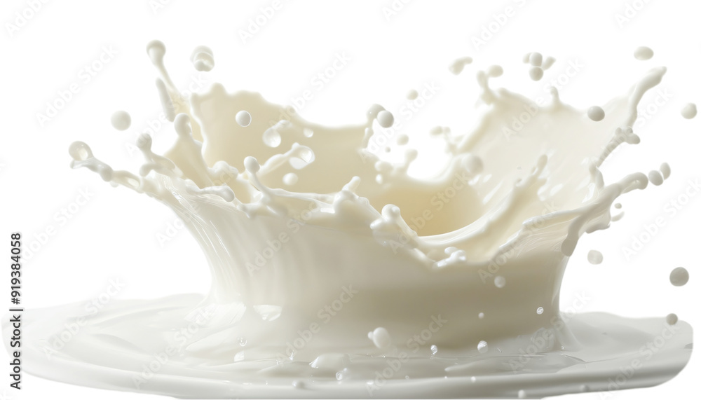 Splash of milk splashing isolated on transparent png background Splash of milk splashing isolated on transparent png background