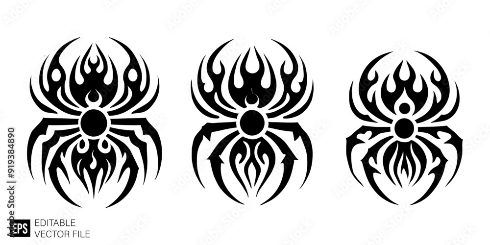 set of spider Clip Art Black and White Illustrations Graphic Design Elements Vector Silhouette set of spider Clip Art Black and White Illustrations Graphic Design Elements Vector Silhouette
