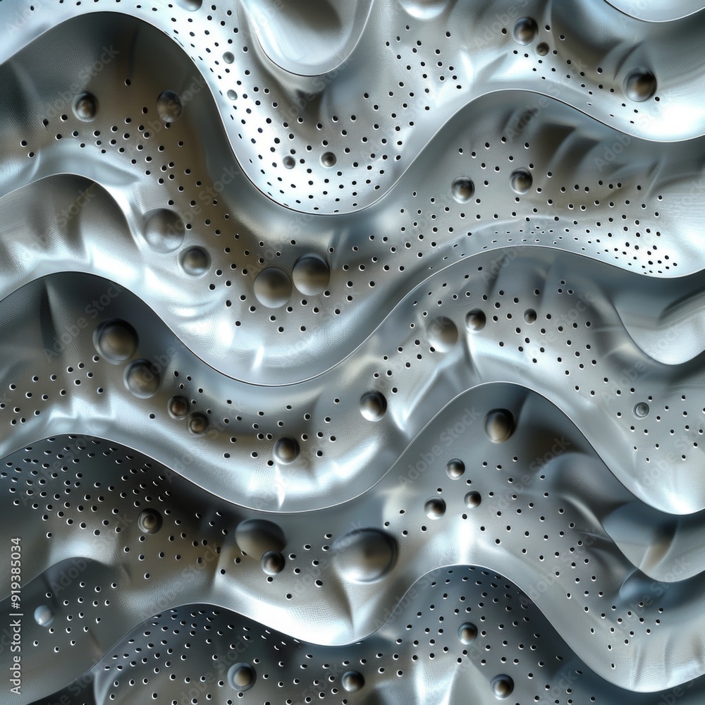 Abstract Metal Surface with Dotted Pattern and Bumps Abstract Metal Surface with Dotted Pattern and Bumps