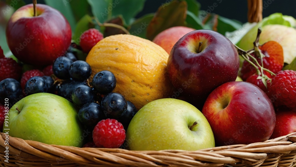 Close-up of assorted fruit in a basket on Thanksgiving Day Close-up of assorted fruit in a basket on Thanksgiving Day