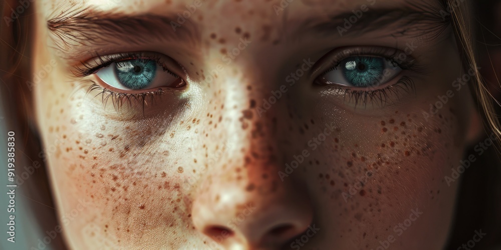 Portrait of Woman with Freckles Portrait of Woman with Freckles