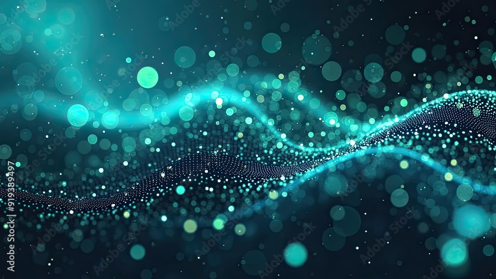 Mesmerizing Cascade of Luminous Particles in a Tranquil Underwater Realm Mesmerizing Cascade of Luminous Particles in a Tranquil Underwater Realm