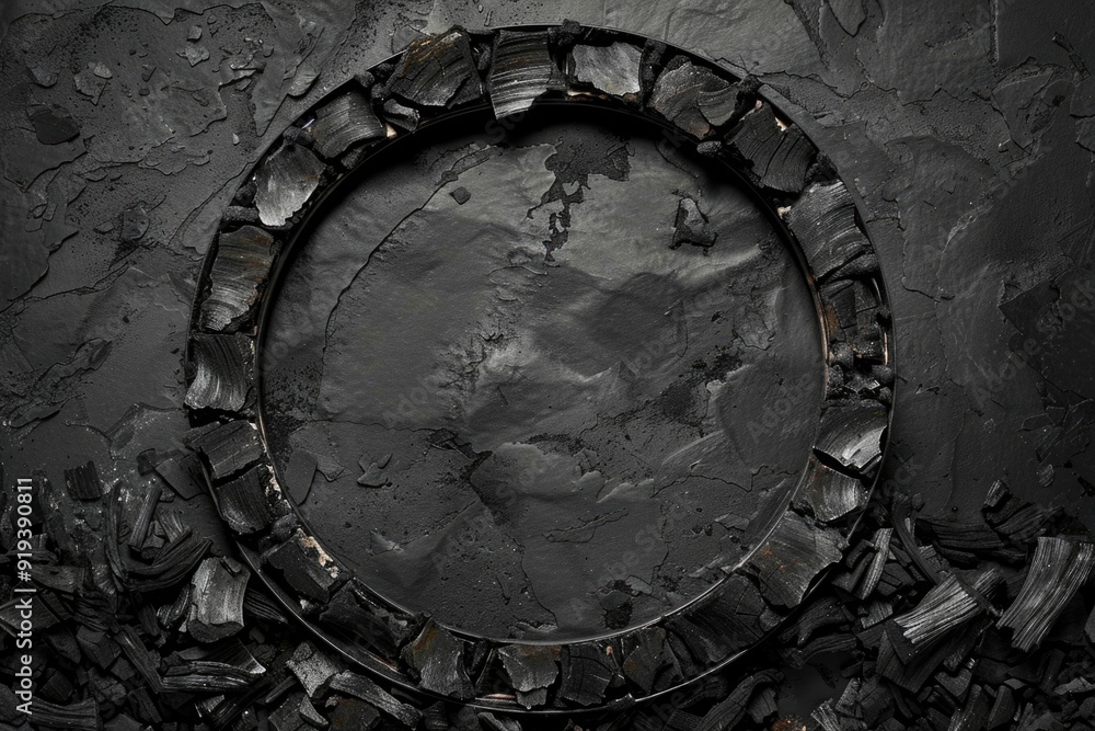 Obraz premium Dark Circular Art Installation