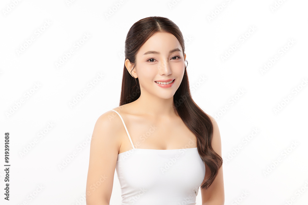 Beautiful young asian woman with clean fresh skin on white background, Face care, Facial treatment, Cosmetology, beauty and spa, Asian women portrait. Beautiful young asian woman with clean fresh skin on white background, Face care, Facial treatment, Cosmetology, beauty and spa, Asian women portrait.