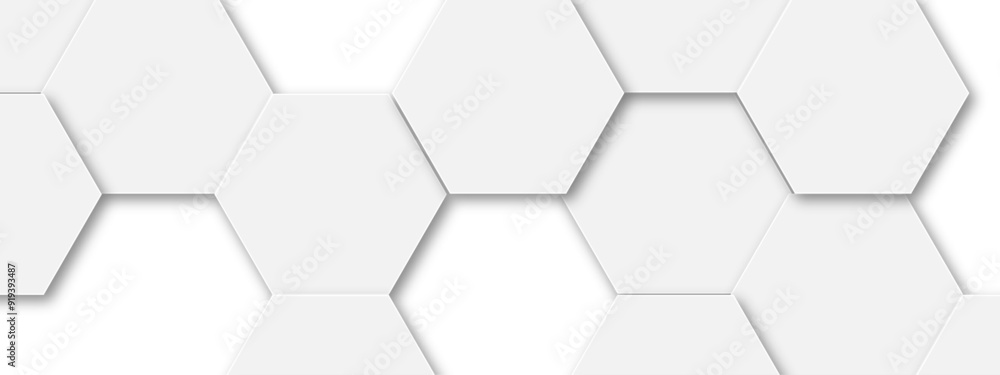 Luxury white and grey hexagonal abstract background with shadow. Geometric 3d texture illustration. Abstract hexagonal concept technology, banner and wallpaper background. Luxury white and grey hexagonal abstract background with shadow. Geometric 3d texture illustration. Abstract hexagonal concept technology, banner and wallpaper background.