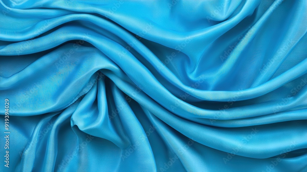 Obraz premium A blue fabric close-up with thin lines at the bottom