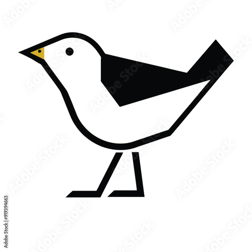 Vectorize Bird create as frame for decorate house.