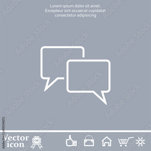Vector icon of white color on a gray background