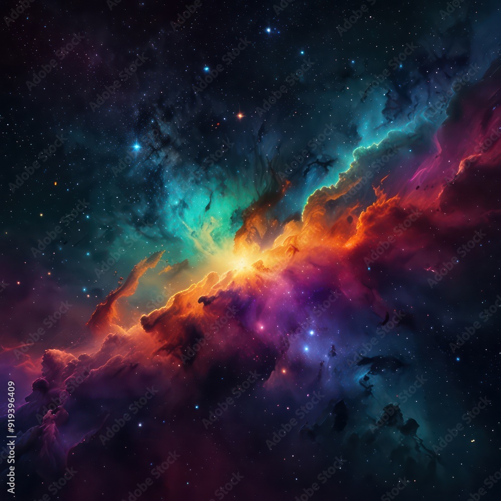 An abstract background with a cosmic theme, featuring stars, galaxies, and nebulae in vibrant colors. An abstract background with a cosmic theme, featuring stars, galaxies, and nebulae in vibrant colors.
