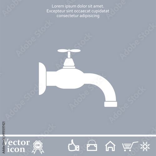 Vector icon of white color on a gray background