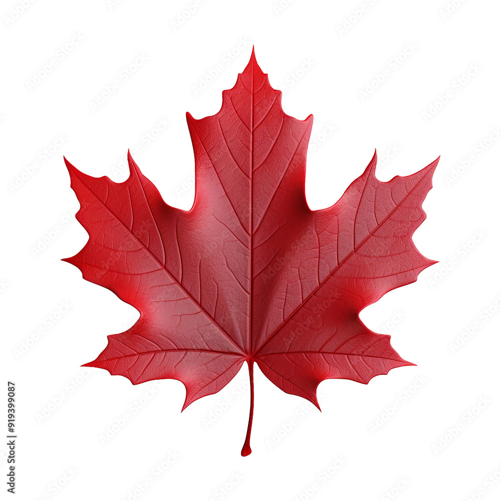 Fototapeta premium Maple leaf isolated on transparent background png