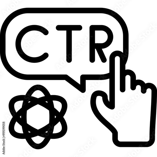 CTR (Click-Through Rate) Icon photo