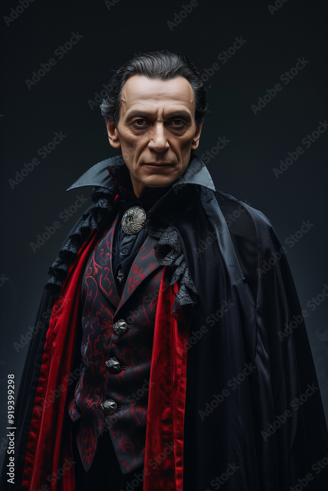 a model wearing a dracula costume for halloween a model wearing a dracula costume for halloween