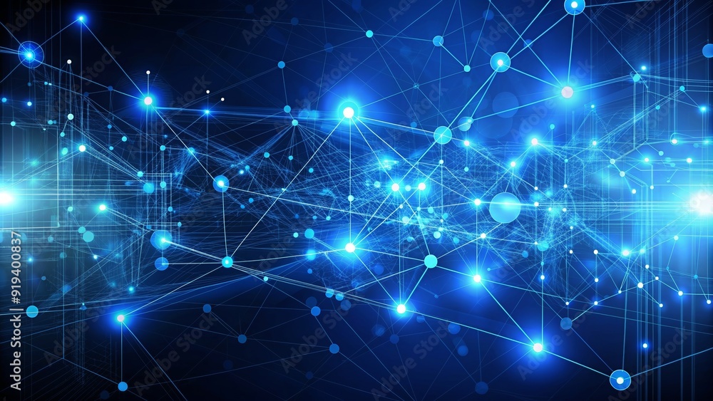 Cutting edge blue technology integrated with cyber network, AI, technology, integration, cyber, network Cutting edge blue technology integrated with cyber network, AI, technology, integration, cyber, network
