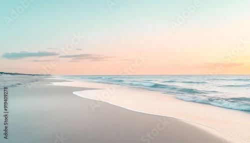 Serene Sunset on a Sandy Beach