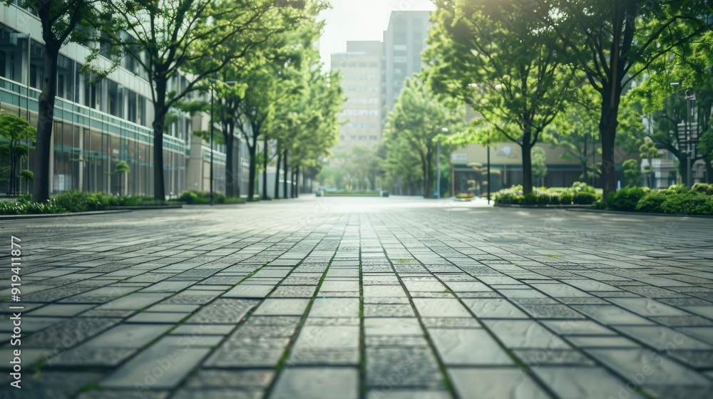 Fototapeta premium Urban agglomeration, empty ground, clean background, warm eyes, modernism, realism, flat angle shot, head-up, masterpiece, ultra high definition, with generative ai