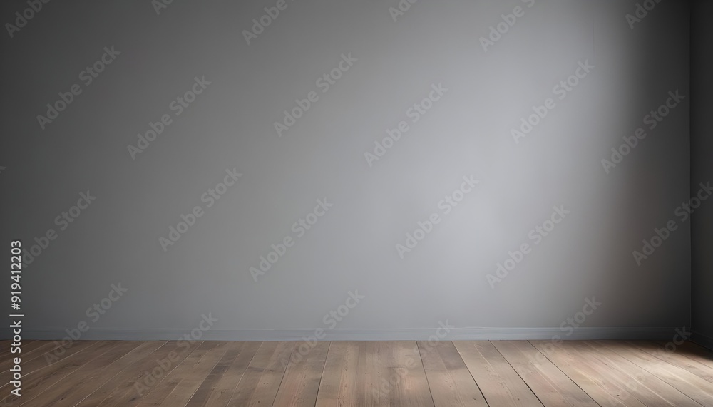 Gray wall with wooden floor. AI Generative Gray wall with wooden floor. AI Generative