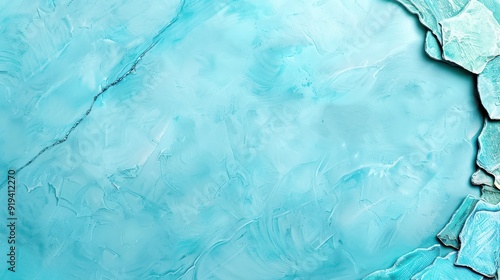 Wallpaper Mural Turquoise abstract background with textured surface and cracked edges, perfect for artistic or design projects. Torontodigital.ca