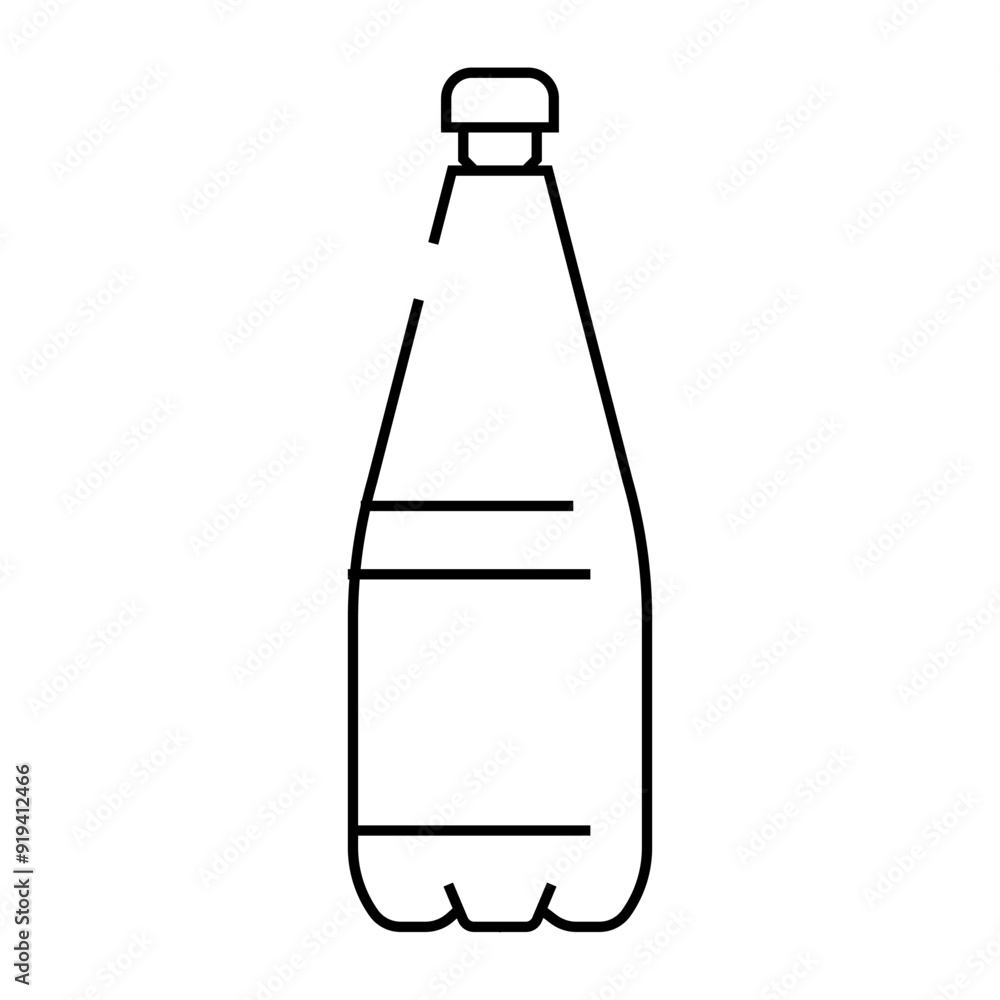 beverage water plastic bottle line icon vector. beverage water plastic bottle sign. isolated contour symbol black illustration beverage water plastic bottle line icon vector. beverage water plastic bottle sign. isolated contour symbol black illustration