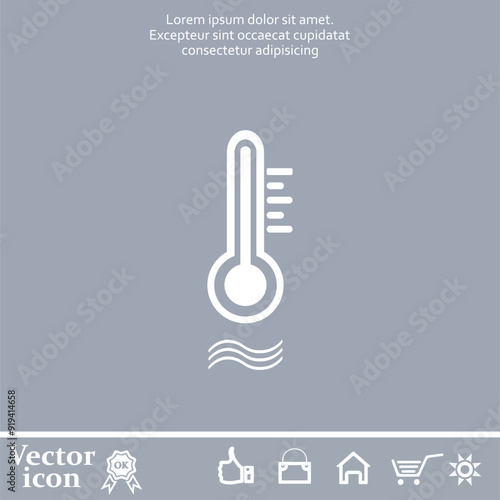 Vector icon of white color on a gray background