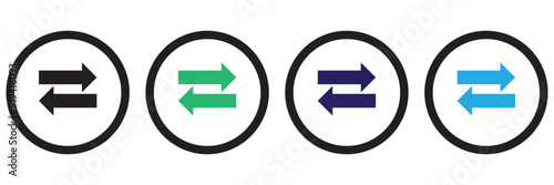 Transfer icon. Exchange arrow icon, vector illustration