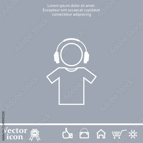 Vector icon of white color on a gray background