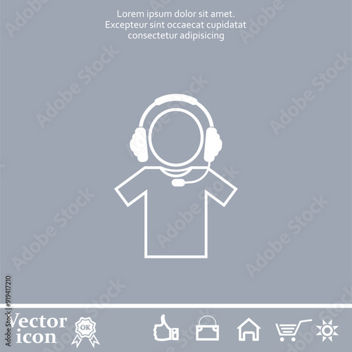 Vector icon of white color on a gray background