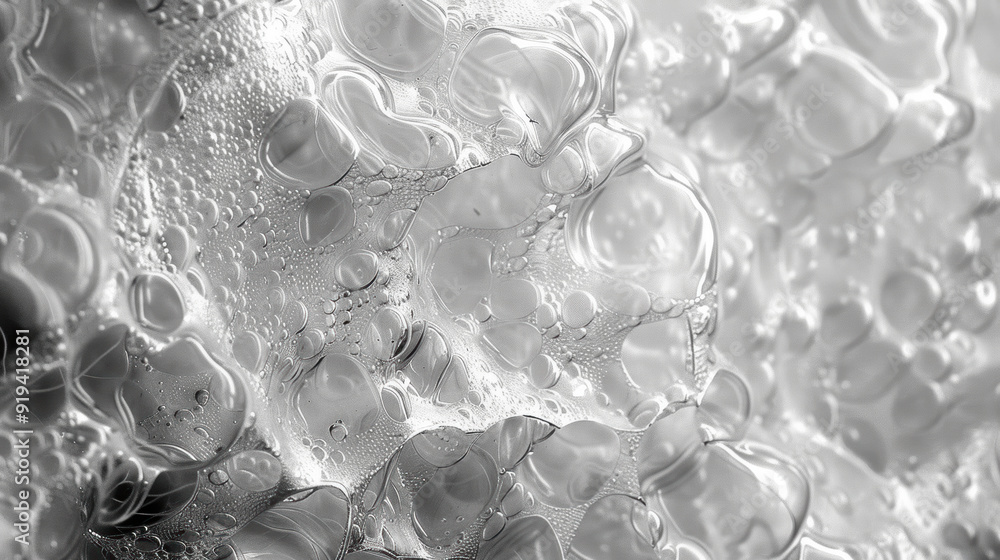 The image is a close up of a white liquid with bubbles in it. The bubbles are scattered throughout the liquid, creating a sense of movement and energy. Scene is one of fluidity and motion The image is a close up of a white liquid with bubbles in it. The bubbles are scattered throughout the liquid, creating a sense of movement and energy. Scene is one of fluidity and motion