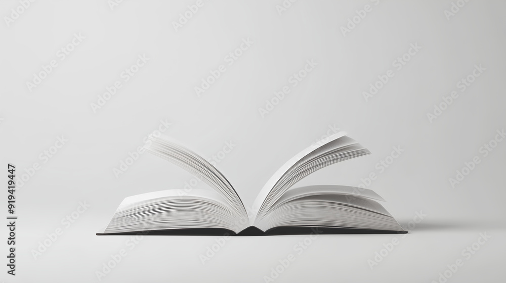Obraz premium open book on white background,