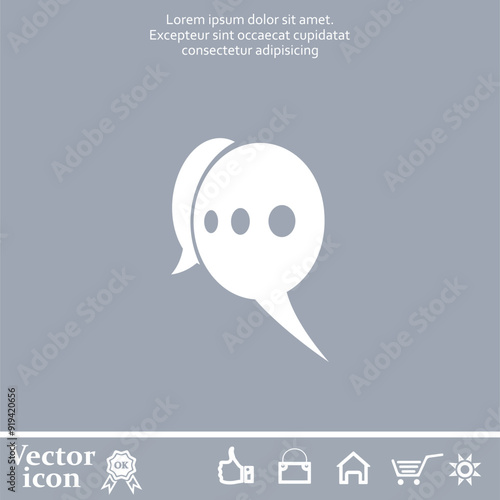 Vector icon of white color on a gray background