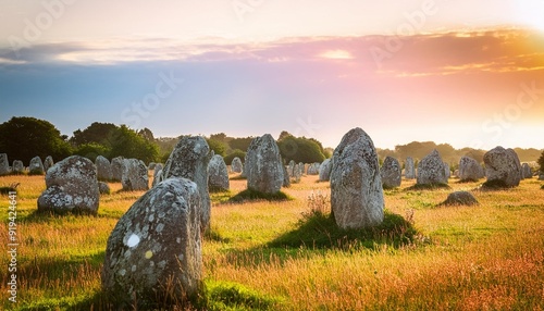 alignements de carnac carnac stones in carnac france photo