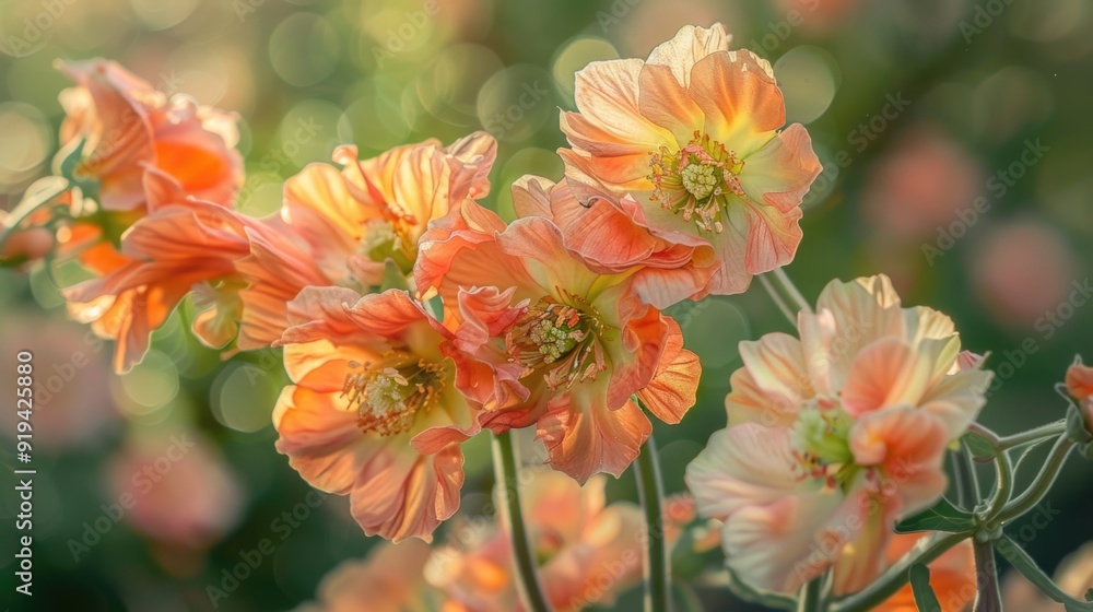 Vivid orange and yellow blossoms in a garden setting, with soft bokeh effect highlighting the bloom. Vivid orange and yellow blossoms in a garden setting, with soft bokeh effect highlighting the bloom.