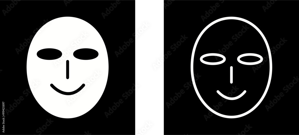 Ancient Face Mask Vector Icon Ancient Face Mask Vector Icon
