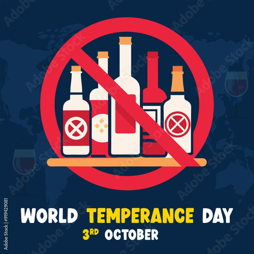 World Temperance Day Post Design Vector Awareness and Healthy Living Social Media Graphics