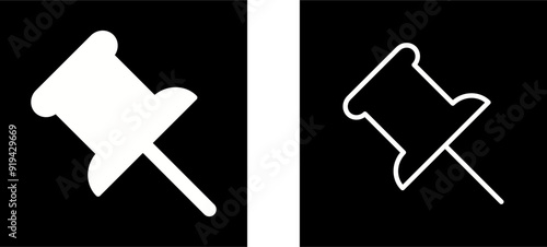 Push Pin Vector Icon