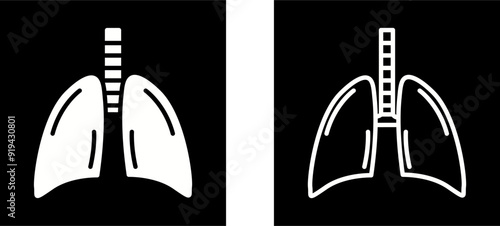 Lungs Vector Icon